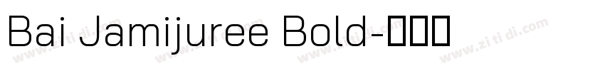 Bai Jamijuree Bold字体转换